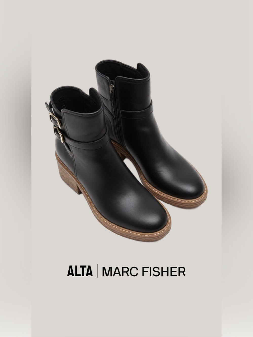 Black Leather Ankle Boots - Picture 1 of 8